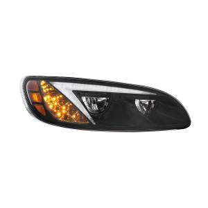 UNITED PACIFIC - UNITED PACIFIC - 34856 - FARO DELANTERO LED NEGRO CON BARRA DE LUCES DE POSICIÓN QUE CAMBIA DE COLOR PARA PETERBILT 386 (2005-2015) Y 387 (1999-2010) - PASAJERO - Image 3