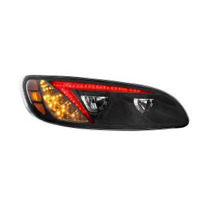 UNITED PACIFIC - UNITED PACIFIC - 34856 - FARO DELANTERO LED NEGRO CON BARRA DE LUCES DE POSICIÓN QUE CAMBIA DE COLOR PARA PETERBILT 386 (2005-2015) Y 387 (1999-2010) - PASAJERO - Image 4