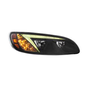 UNITED PACIFIC - UNITED PACIFIC - 34856 - FARO DELANTERO LED NEGRO CON BARRA DE LUCES DE POSICIÓN QUE CAMBIA DE COLOR PARA PETERBILT 386 (2005-2015) Y 387 (1999-2010) - PASAJERO - Image 5