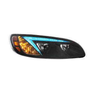 UNITED PACIFIC - UNITED PACIFIC - 34856 - FARO DELANTERO LED NEGRO CON BARRA DE LUCES DE POSICIÓN QUE CAMBIA DE COLOR PARA PETERBILT 386 (2005-2015) Y 387 (1999-2010) - PASAJERO - Image 7