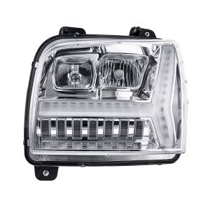 UNITED PACIFIC - UNITED PACIFIC - 35130 - FARO CROMADO CON BARRA DE LUCES LED DRL Y SEÑAL DE GIRO PARA KENWORTH W990-DRIVER 2018-2024 - Image 2