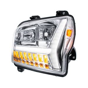UNITED PACIFIC - UNITED PACIFIC - 35130 - FARO CROMADO CON BARRA DE LUCES LED DRL Y SEÑAL DE GIRO PARA KENWORTH W990-DRIVER 2018-2024 - Image 3