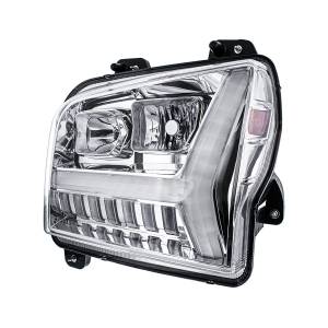 UNITED PACIFIC - UNITED PACIFIC - 35130 - FARO CROMADO CON BARRA DE LUCES LED DRL Y SEÑAL DE GIRO PARA KENWORTH W990-DRIVER 2018-2024 - Image 4