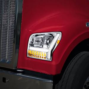 UNITED PACIFIC - UNITED PACIFIC - 35130 - FARO CROMADO CON BARRA DE LUCES LED DRL Y SEÑAL DE GIRO PARA KENWORTH W990-DRIVER 2018-2024 - Image 6