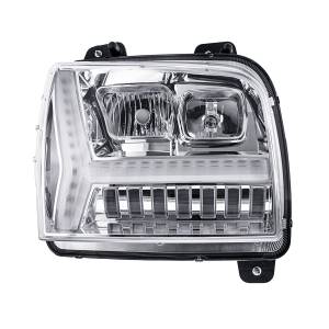 UNITED PACIFIC - UNITED PACIFIC - 35131 - FARO CROMADO CON BARRA DE LUCES LED DRL Y SEÑAL DE GIRO PARA KENWORTH W990-PASSENGER 2018-2024 - Image 2