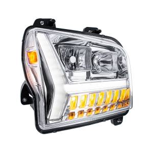 UNITED PACIFIC - UNITED PACIFIC - 35131 - FARO CROMADO CON BARRA DE LUCES LED DRL Y SEÑAL DE GIRO PARA KENWORTH W990-PASSENGER 2018-2024 - Image 3