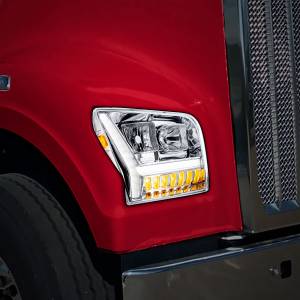 UNITED PACIFIC - UNITED PACIFIC - 35131 - FARO CROMADO CON BARRA DE LUCES LED DRL Y SEÑAL DE GIRO PARA KENWORTH W990-PASSENGER 2018-2024 - Image 6