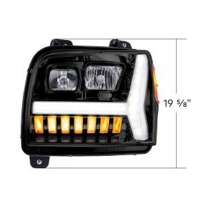 UNITED PACIFIC - UNITED PACIFIC - 35132 - FARO APAGADO CON BARRA DE LUCES LED DRL Y SEÑAL DE GIRO PARA KENWORTH W990-DRIVER 2018-2024 - Image 8
