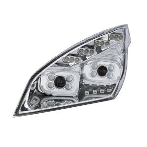 UNITED PACIFIC - UNITED PACIFIC - 35725 - FARO PROYECTOR CROMADO DE 10 LED CON GIRO SECUENCIAL LED Y DRL PARA CASCADIA 2018-2024 - CONDUCTOR - Image 4