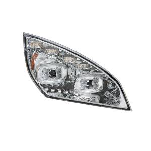 UNITED PACIFIC - UNITED PACIFIC - 35726 - FARO PROYECTOR CROMADO DE 10 LED CON GIRO SECUENCIAL LED Y DRL PARA CASCADIA 2018-2024 - PASAJERO - Image 2