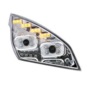 UNITED PACIFIC - UNITED PACIFIC - 35726 - FARO PROYECTOR CROMADO DE 10 LED CON GIRO SECUENCIAL LED Y DRL PARA CASCADIA 2018-2024 - PASAJERO - Image 3