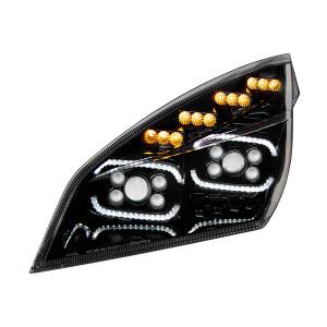 UNITED PACIFIC - UNITED PACIFIC - 35727 - FARO PROYECTOR NEGRO DE 10 LED CON GIRO SECUENCIAL LED Y DRL PARA CASCADIA 2018-2024 - CONDUCTOR - Image 3