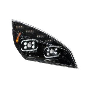 UNITED PACIFIC - UNITED PACIFIC - 35728 - FARO PROYECTOR NEGRO DE 10 LED CON GIRO SECUENCIAL Y DRL PARA CASCADIA 2018-2024 - PASAJERO - Image 2