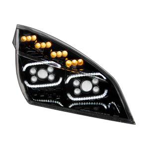 UNITED PACIFIC - UNITED PACIFIC - 35728 - FARO PROYECTOR NEGRO DE 10 LED CON GIRO SECUENCIAL Y DRL PARA CASCADIA 2018-2024 - PASAJERO - Image 3
