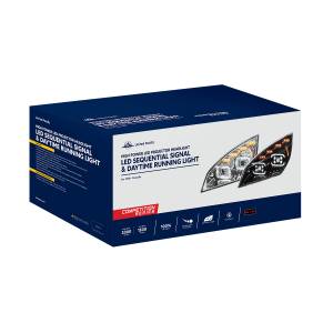 UNITED PACIFIC - UNITED PACIFIC - 35728 - FARO PROYECTOR NEGRO DE 10 LED CON GIRO SECUENCIAL Y DRL PARA CASCADIA 2018-2024 - PASAJERO - Image 5
