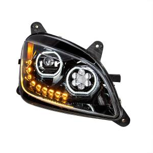 UNITED PACIFIC - UNITED PACIFIC - 35748 - FARO DELANTERO NEGRO 10 LED PARA PETERBILT 587 (2010-2016) Y 579 (2012-2021) - LADO PASAJERO - Image 3