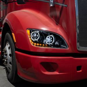 UNITED PACIFIC - UNITED PACIFIC - 35748 - FARO DELANTERO NEGRO 10 LED PARA PETERBILT 587 (2010-2016) Y 579 (2012-2021) - LADO PASAJERO - Image 7