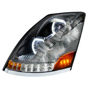 UNITED PACIFIC - 35749 - FARO CROMADO DE 10 LED PARA VOLVO VN/VNL 2003-2017 - LADO DEL CONDUCTOR
