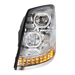 UNITED PACIFIC - UNITED PACIFIC - 35749 - FARO CROMADO DE 10 LED PARA VOLVO VN/VNL 2003-2017 - LADO DEL CONDUCTOR - Image 5