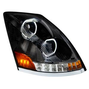 UNITED PACIFIC - 35752 - FARO NEGRO DE 10 LED PARA VOLVO VN/VNL 2003-2017 - LADO DEL PASAJERO