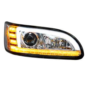 UNITED PACIFIC - UNITED PACIFIC - 35766 - FARO DE PROYECCIÓN CROMADO CON GIRO SECUENCIAL LED Y DRL PARA PETERBILT 386 2005-2015 - Image 6