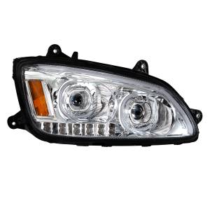 UNITED PACIFIC - UNITED PACIFIC - 35772 - FARO LED CROMADO CON SEÑAL DE GIRO LED Y BARRA DE LUZ DE POSICIÓN LED PARA KENWORTH T660 2008-2017 - PASAJERO - Image 2