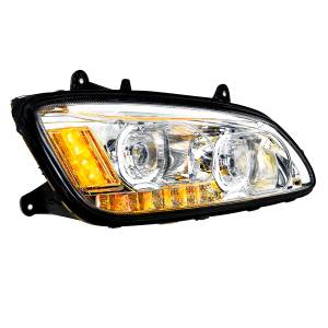 UNITED PACIFIC - UNITED PACIFIC - 35772 - FARO LED CROMADO CON SEÑAL DE GIRO LED Y BARRA DE LUZ DE POSICIÓN LED PARA KENWORTH T660 2008-2017 - PASAJERO - Image 3