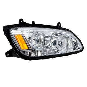 UNITED PACIFIC - UNITED PACIFIC - 35772 - FARO LED CROMADO CON SEÑAL DE GIRO LED Y BARRA DE LUZ DE POSICIÓN LED PARA KENWORTH T660 2008-2017 - PASAJERO - Image 4