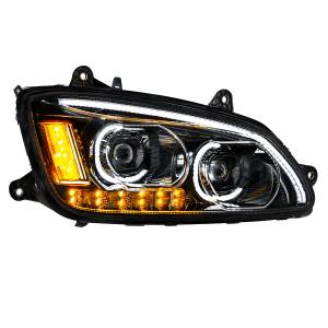 UNITED PACIFIC - 35774 - FARO DELANTERO LED APAGADO CON SEÑAL DE GIRO LED Y BARRA DE LUZ DE POSICIÓN LED PARA KENWORTH T660 2008-2017 - PASAJERO