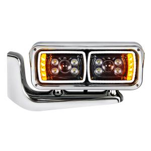 UNITED PACIFIC - 35777 - CONJUNTO DE FAROS DE PROYECCIÓN "BLACKOUT" DE 10 LED DE ALTA POTENCIA CON BRAZO DE MONTAJE - CONDUCTOR