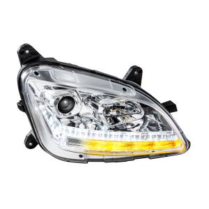 UNITED PACIFIC - UNITED PACIFIC - 35780 - FARO DE PROYECCIÓN CROMADO CON GIRO SECUENCIAL LED Y DRL PARA PETERBILT 579- PASAJERO 2012-2021 - Image 3