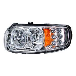 UNITED PACIFIC - UNITED PACIFIC - 35784 - FARO CROMADO DE 10 LED DE ALTA POTENCIA CON GIRO DE 6 LED Y HALO DE 100 LED PARA EL CONDUCTOR PETERBILT 389 2008-2023 - Image 2