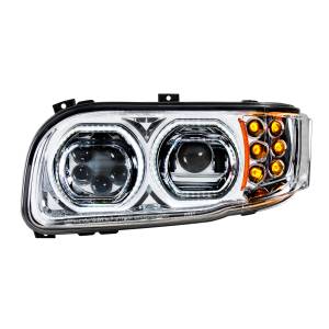UNITED PACIFIC - UNITED PACIFIC - 35784 - FARO CROMADO DE 10 LED DE ALTA POTENCIA CON GIRO DE 6 LED Y HALO DE 100 LED PARA EL CONDUCTOR PETERBILT 389 2008-2023 - Image 3