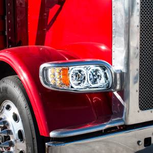 UNITED PACIFIC - UNITED PACIFIC - 35784 - FARO CROMADO DE 10 LED DE ALTA POTENCIA CON GIRO DE 6 LED Y HALO DE 100 LED PARA EL CONDUCTOR PETERBILT 389 2008-2023 - Image 6