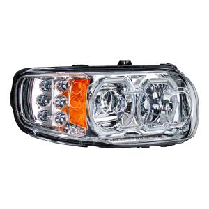 UNITED PACIFIC - UNITED PACIFIC - 35785 - FARO CROMADO DE 10 LED DE ALTA POTENCIA CON GIRO DE 6 LED Y HALO DE 100 LED PARA PETERBILT 389 2008-2023 - Image 2