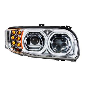 UNITED PACIFIC - UNITED PACIFIC - 35785 - FARO CROMADO DE 10 LED DE ALTA POTENCIA CON GIRO DE 6 LED Y HALO DE 100 LED PARA PETERBILT 389 2008-2023 - Image 3