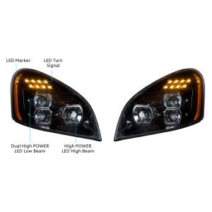 UNITED PACIFIC - UNITED PACIFIC - 35788 - JUEGO DE FAROS LED APAGADOS PARA FREIGHTLINER CASCADIA 2008-2017 (PAR) - Image 7