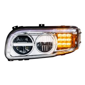 UNITED PACIFIC - UNITED PACIFIC - 35794 - FARO DELANTERO LED CROMADO CON BARRA DE LUCES DE GIRO Y POSICIÓN LED PARA PETERBILT 388 (2008-2015) Y 389 (2008-2023) - CONDUCTOR - Image 3