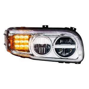 UNITED PACIFIC - UNITED PACIFIC - 35795 - FARO LED CROMADO CON BARRA DE LUCES DE GIRO Y POSICIÓN LED PARA PETERBILT 388(2008-2015) Y 389(2008-2023) - PASAJERO - Image 3