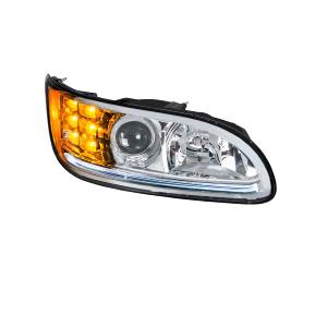 UNITED PACIFIC - UNITED PACIFIC - 35809 - FARO DE PROYECCIÓN CROMADO CON LUZ LED DE GIRO Y POSICIÓN PARA PETERBILT 386- PASAJERO 2005-2015 - Image 4