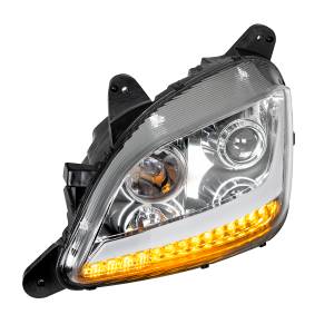 UNITED PACIFIC - UNITED PACIFIC - 35812 - FARO DE PROYECCIÓN CROMADO CON LUZ DE POSICIÓN LED Y SEÑAL PARA EL CONDUCTOR PETERBILT 579 2012-2021 - Image 4