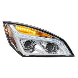 UNITED PACIFIC - 35820 - FARO DE PROYECCIÓN LED CROMADO CON LUZ DE POSICIÓN LED PARA FREIGHTLINER CASCADIA 2018-2024 - PASAJERO