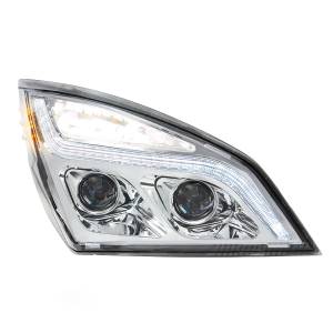 UNITED PACIFIC - UNITED PACIFIC - 35820 - FARO DE PROYECCIÓN LED CROMADO CON LUZ DE POSICIÓN LED PARA FREIGHTLINER CASCADIA 2018-2024 - PASAJERO - Image 5