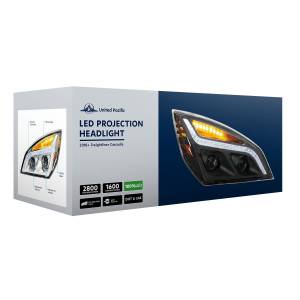 UNITED PACIFIC - UNITED PACIFIC - 35820 - FARO DE PROYECCIÓN LED CROMADO CON LUZ DE POSICIÓN LED PARA FREIGHTLINER CASCADIA 2018-2024 - PASAJERO - Image 9