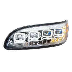 UNITED PACIFIC - UNITED PACIFIC - 35841 - FARO CROMADO DE QUAD-LED CON LED DRL Y SEQ. SEÑAL PARA CONDUCTOR PETERBILT 386 2005-2015 - Image 3