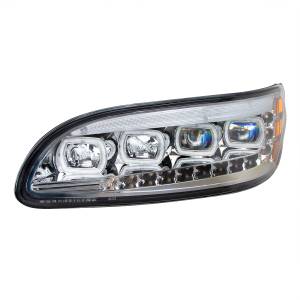 UNITED PACIFIC - UNITED PACIFIC - 35841 - FARO CROMADO DE QUAD-LED CON LED DRL Y SEQ. SEÑAL PARA CONDUCTOR PETERBILT 386 2005-2015 - Image 4