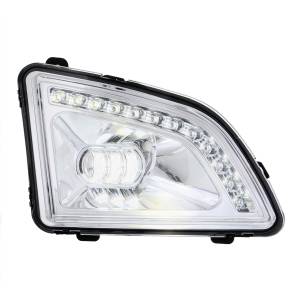 UNITED PACIFIC - 35858 - LUZ ANTINIEBLA PROYECTOR CROMADA DE 18 LED CON LUZ DE POSICIÓN PARA VOLVO VNL 2018-2024 - PASAJERO/DERECHO