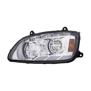 UNITED PACIFIC - 35879 - FARO LED CROMADO CON SEÑAL DE GIRO SECUENCIAL Y BARRAS DE LUCES DE POSICIÓN PARA KENWORTH T660 2008-17 - CONDUCTOR