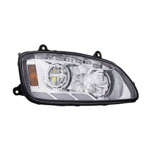 UNITED PACIFIC - 35880 - FARO DELANTERO LED CROMADO CON SEÑAL DE GIRO SECUENCIAL Y BARRAS DE LUCES DE POSICIÓN PARA KENWORTH T660 2008-17 - PASAJERO