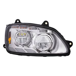 UNITED PACIFIC - UNITED PACIFIC - 35880 - FARO DELANTERO LED CROMADO CON SEÑAL DE GIRO SECUENCIAL Y BARRAS DE LUCES DE POSICIÓN PARA KENWORTH T660 2008-17 - PASAJERO - Image 3